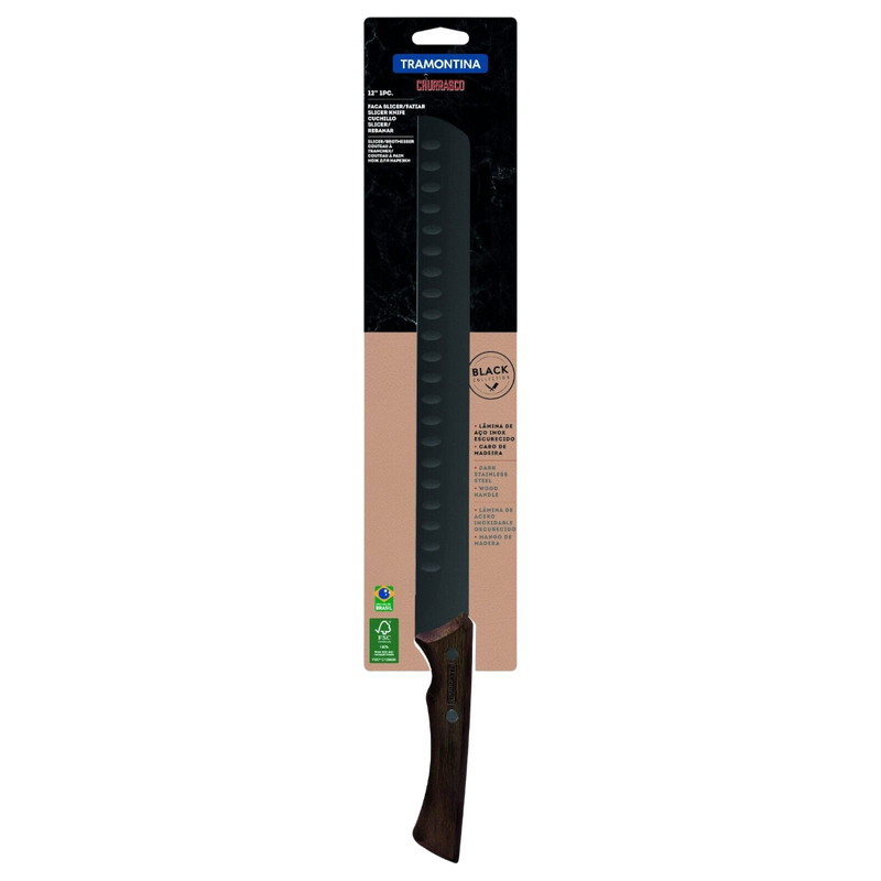 BLACK CUCHILLO DENTADO 10" TRAMONTINA