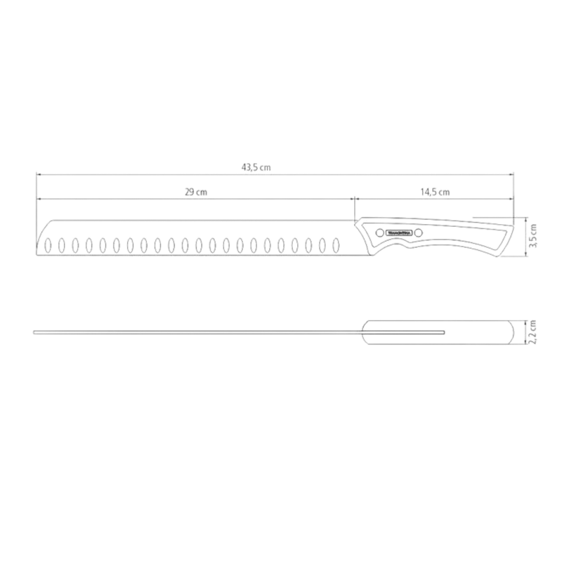 BLACK CUCHILLO DENTADO 10" TRAMONTINA
