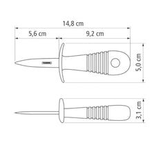 Cargar imagen en el visor de la galería, CUCHILLO DE OSTRA UTILITA NEGRO
