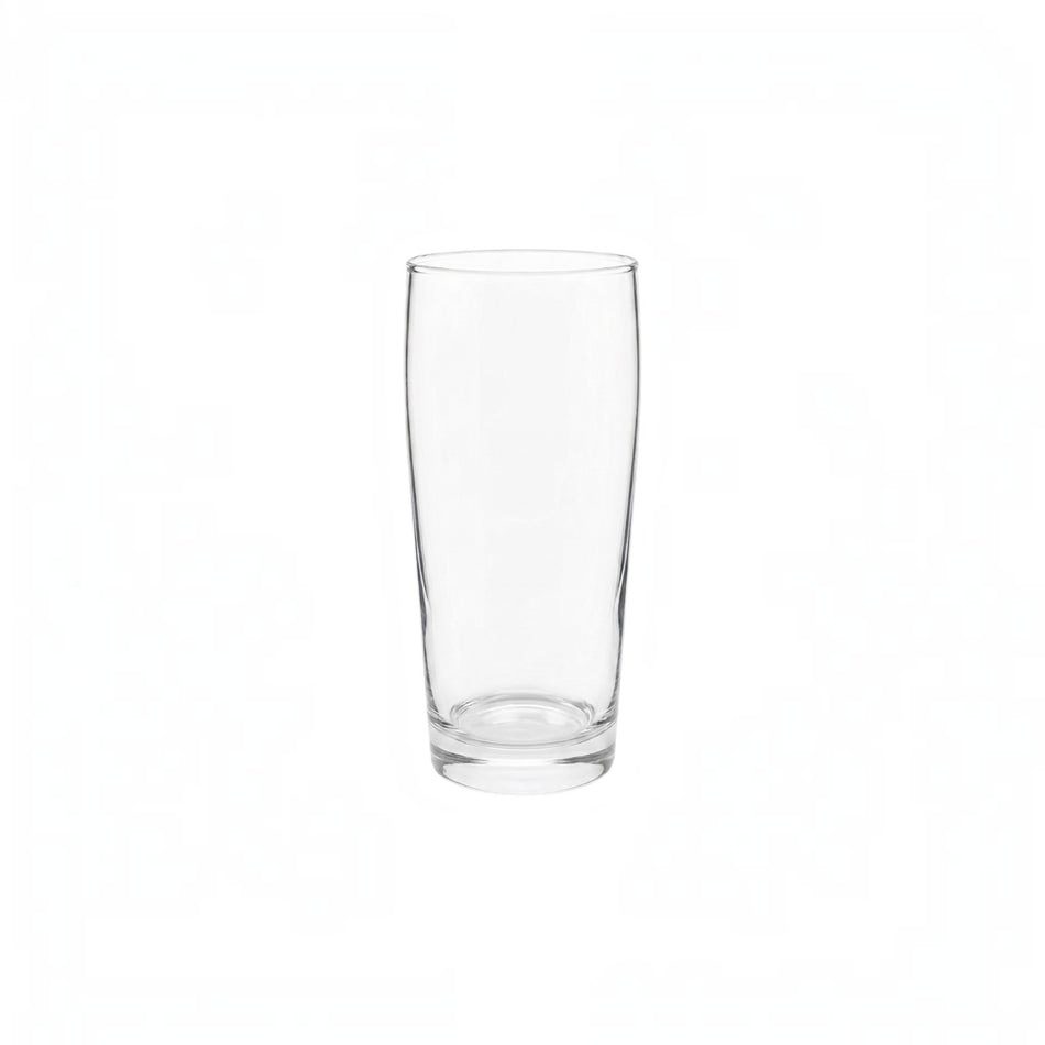 Vaso cervecero Bardi 576 ml de vidrio transparente LAV sobre fondo blanco