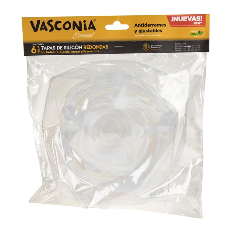 SET TAPAS REDONDAS 6PZA SILICON
