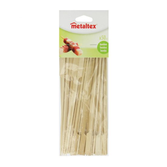 JGO DE 50 BROCHETAS MADERA GRANDES METALTEX