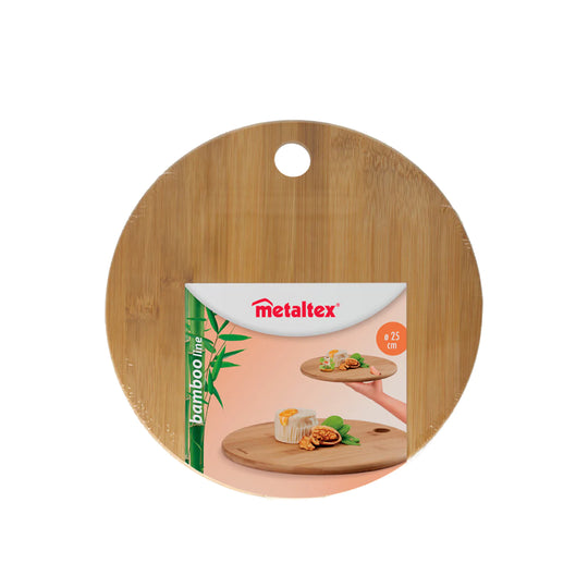 TABLA DE BAMBOO REDONDA 25 CM METALTEX