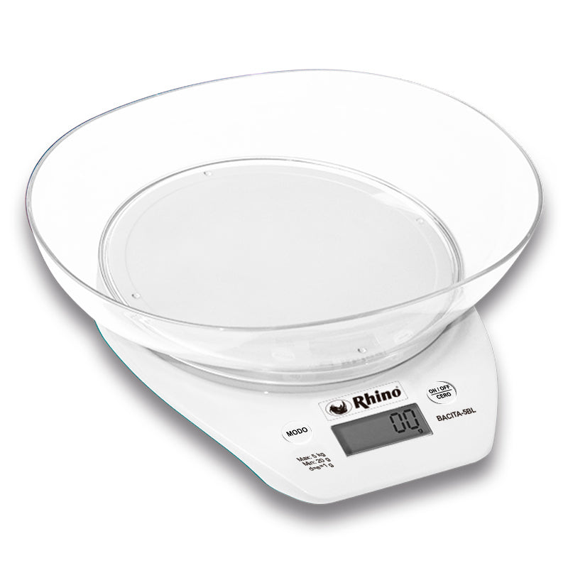 BASCULA CIRCULAR C/TAZON 5KG BLANCA