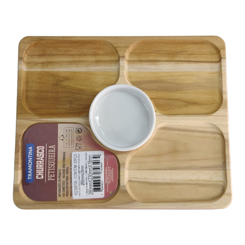 COPETINERO RECT MADEDARA C/1 BOWL
